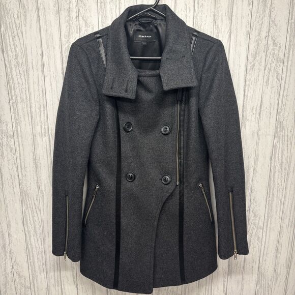 Womens Size XS Mackage Wool Cashmere Coat Charcoal NWT - Picture 1 of 10